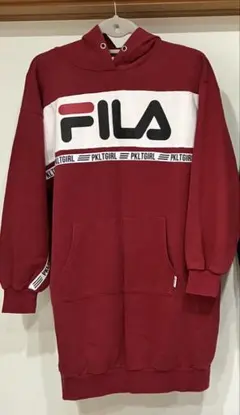 【FILA フィラ ピンクラテ】パーカーワンピース　トレーナー Mサイズ