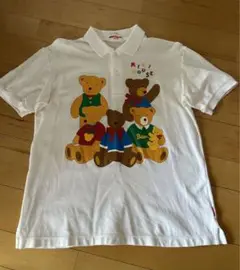 ミキハウス クマプリント ポロシャツ S