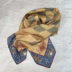 ジムトンプソン　象模様　シルクスカーフ　タイシルク　絹