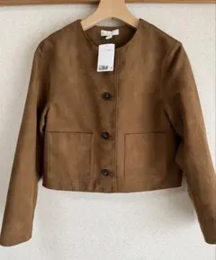 H&M スウェード調ショートジャケット