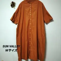SUN VALLEY 半袖シャツワンピース オレンジ訳あり