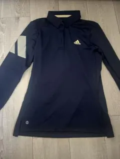adidas レディース ゴルフシャツ ネイビー
