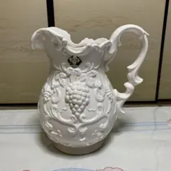 昭和レトロ 白い花瓶 葡萄 フラワースタンド