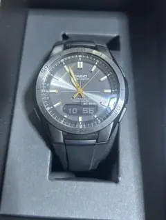 CASIO 腕時計　WVA-M640 ウェーブセプター　ソーラー　ブラック