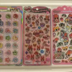 【正規品】パワーパフガールズ　うるちゅるポップシール　ドロップジェリー　おはじき