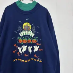 90s USA製 Morning Sun ハロウィン スウェット 古着 レトロ