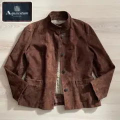 Aquascutum スエードジャケット 本革 羊革 ライナー脱着可 ブラウン