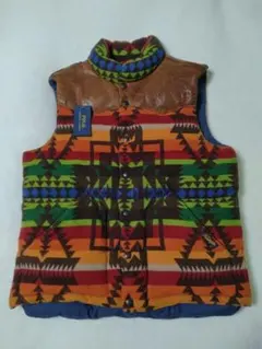 新品レア!POLO RALPH LAUREN ネイティブ柄 ダウンベスト L