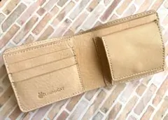 【姫路レザー】 本革 二つ折り財布 手縫い