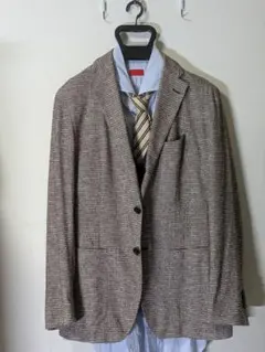 極美品　TAGLIATORE テーラードジャケット　チェック　46 4者混素材 2025年最新】TAGLIATORE 柄：チェック テーラードジャケットの