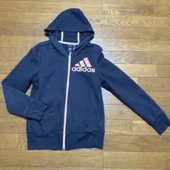 #adidas #パーカー　#キッズ　#160 #140 #黒　#ピンク