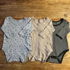 ロンパース長袖肌着 80 3点セット