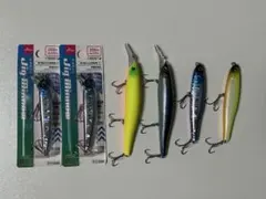 ダイソー ルアー 6個セット ロングビルミノー ジグミノー シンキングペンシルのサムネイル