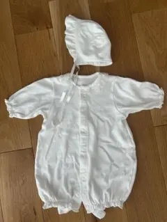 日本製　 セレモニードレス　ロンパース帽子付き