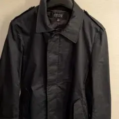 ブラック ステンカラーコート Lサイズ