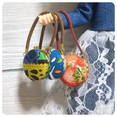 ハンドメイド　ミニチュアバッグ　がま口　ドール用　小物アイテム