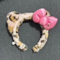 ユニバ キティ ヒョウ柄 カチューシャ