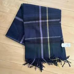 niko and... ネイビー チェック マフラー 大判