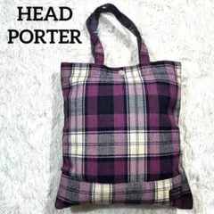 PORTER　ポーター 　希少　 廃盤　トートバッグ パープルチェック A4のサムネイル