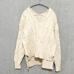 美品✦Techichi ニットセーター F アイボリー ゆったり 厚地