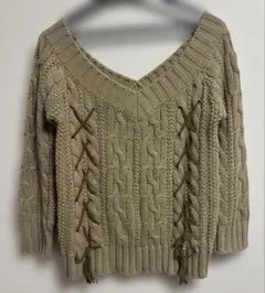 セーター 茶色 ★Lagna Girl Mサイズ　Vネック　Y2K 平成ギャル