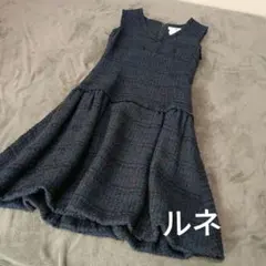 ルネ　34 ネイビー ノースリーブ ワンピース