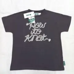 新品タグ付　ロゴス　プリントTシャツ　120㎝　チャコールのサムネイル