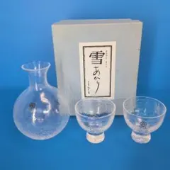 未使用 冷酒 たち吉 徳利とお猪口３点セット 雪あかり クリスタル