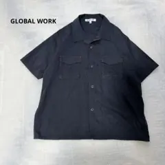 GLOBAL WORK キッズMサイズ 黒 透け感シャツ 140