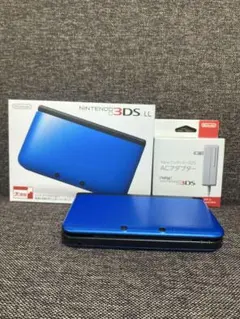 動作品　ニンテンドー 3DS LL 本体 ブルーブラック黒　アダプター付き