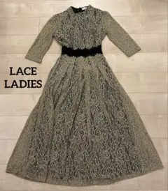 LACE LADIES カーキベージュ レース Sサイズ