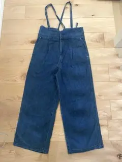 デニム サロペット　オーバーオール　青　S ズボン　パンツのサムネイル