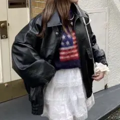 nemne store ブラックレザージャケット L