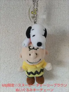 USJ限定☆スヌーピー チャーリーブラウン ぬいぐるみキーチェーン