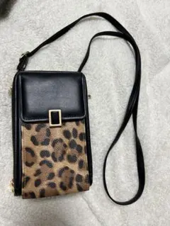 レオパード柄 スマホショルダーバッグ
