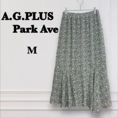 【A.G.PLUS Park Ave】花柄 マーメイド フレア ロングスカート