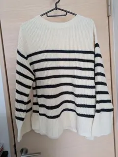 【新品未使用】LOGOS DAYS ボーダー ニット セーター Lサイズ