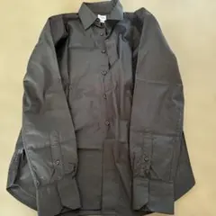 ZARA MEN レギュラーフィット長袖シャツ　黒　M