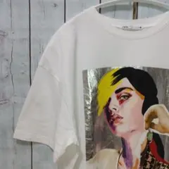 ZARAザラ　グラフィックtシャツ 白ホワイト　Mサイズ　激レア