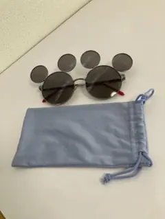 ミッキー型サングラス ブラックレンズ