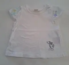 petit main フラワー装飾 Tシャツ 80