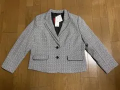 大きいサイズ　新品　レディース　ツイードジャケット　フォーマル　入学式　黒白