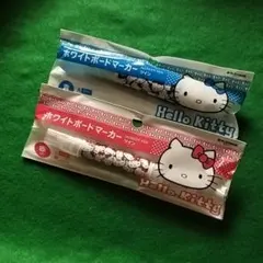 ハローキティ　ホワイトボードマーカー　レッド　ブルー　ツインマーカー