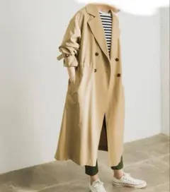 URBAN RESEARCH ベージュ ダブルブレストロングコート 38