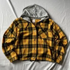 陽*子様 00s ネルシャツ ジャケット フーディ チェック柄 y2k 平成 大