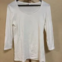 ユニクロ　プレミアムコットンクルーネック　Lサイズ　白