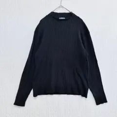 PART2 by ジュンコシマダ♦︎リブニット セーター（M）ブラック シンプル