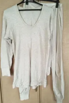 暖か￼起毛素材長袖￼￼シャツと長パンツ セット防寒着￼