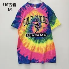 ギルダン 半袖Tシャツ US古着 アメリカ古着 タイダイカラフル Mサイズ