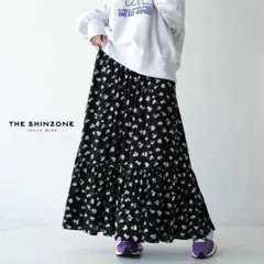 THE SHINZONE フラワープリント ロング イージースカート 花柄のサムネイル